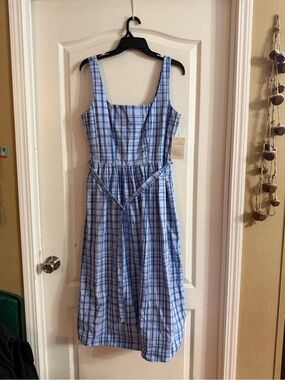 Free Assembly 100% Cotton Belted Midi Dress NWT XS. JN-104